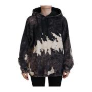 Multifarget Dye Bomull Hoodie Sweatshirt