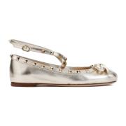 Rockstud Ballerinaer i Platina