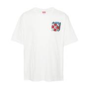 Bomull Jersey Logo Print T-skjorte