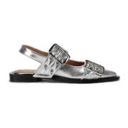 Metallic Spenne Ballerina Flats