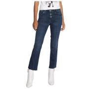 Høy Midje Princess Crop Flare Jeans