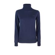 Blå Merino Slim Fit Sweater