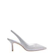 Elegante Sølv Slingback Sko