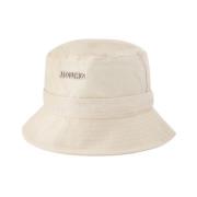 Beige Bomull Bucket Hat - Streetwear