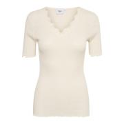 Feminin Mayasz T-Shirt Top - Ice