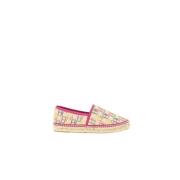 Kanvas Espadrilles Rosa Initialer Kontrast