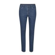 Slim Fit Jeans i Medium Blue Washed Denim