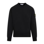 Svart Bomull Crewneck Sweatshirt Aw24