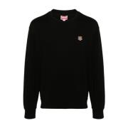 Svart Lucky Tiger Crew Neck Sweater