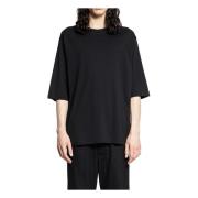 Sort Grafisk Print Oversized T-skjorte