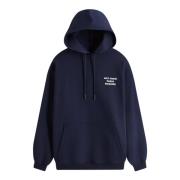 Stilig Hoodie Slogan Navy Jakke