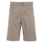 Slim Fit Mole Brown Bermuda Shorts