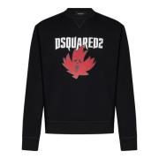 Horror Maple Leaf Sweatshirt Svart