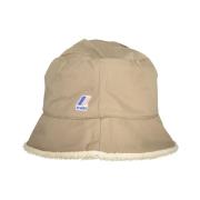 Beige Fischerhatt med Logo Print