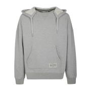 Melange Grå Unisex Hoodie Sweatshirt