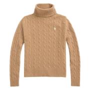 Myk Kabelstrikket Turtleneck Genser