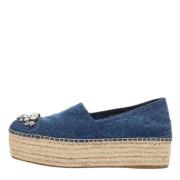 Pre-owned Denim flats