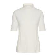 Rollneck Bluse Topp Snøhvit