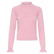 Rosa Strikket Bluse