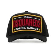 Svart bomull baseballcap