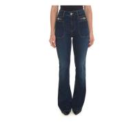 Høytliv Slim-Fit Bell-Bottom Jeans