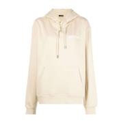 Logo Hoodie i Lys Beige Bomull