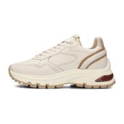 Beige Lær Lavtop Sneakers