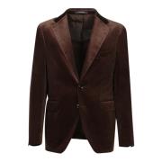 Brun Fløyel Blazer Elegant Formelt Antrekk