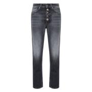 Sorte Loose Fit Ankellange Jeans