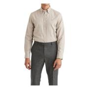 Khaki Flanellskjorte Slim Fit