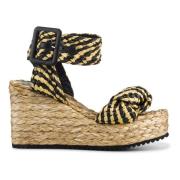 Sennep & Svart Raffia Kile Sandal