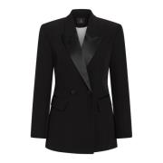 Elegant Svart Blazer med Lommer