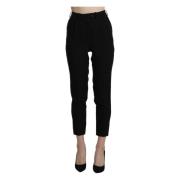 Elegant Skinny Cropped High-Waist Bukse