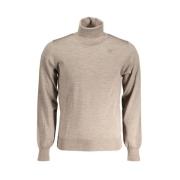 Brun Ull Turtleneckgenser med Applique