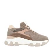 Brune Semskede Sneakers med Memory Foam