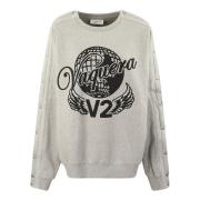 Kvinner Snap Vevd Sweatshirt