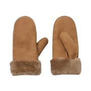 Ingefær Beige Shearling Votter Tilbehør