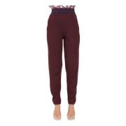 Bordeaux Bicolor Stripete Sweatpants