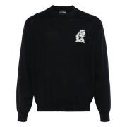 Ull crew-neck strikk