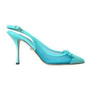 Turkis Kitten Heel Slingback Pumps