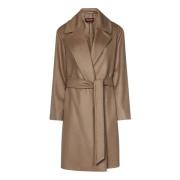 Beige Cashmere Wrap Coat Aw24