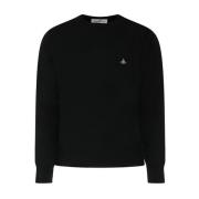 Navy Wool Orb Logo Jumper