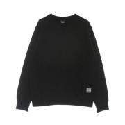 Svart/Oransje Crewneck Sweatshirt Lettvekts Langermet