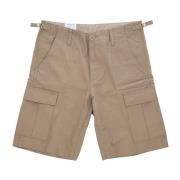 Cargo Shorts i Lærstoffer