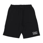 Svart Logo Broderi Sweatshorts