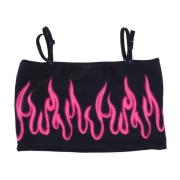 Flammer Damestopp Svart/Fuchsia