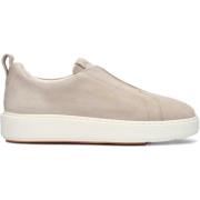 Beige Semsket Slip-On Sneakers