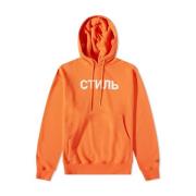 Ctnmb Logo Hoodie Orange/White Sweatshirt