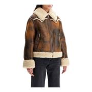 Slitt Faux Shearling Aviator Jakke