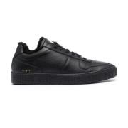 Sort Skinn Lo-Top Sneakers